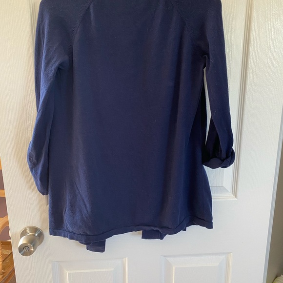Express navy 3/4 length sleeve cardigan size M - Picture 4 of 4